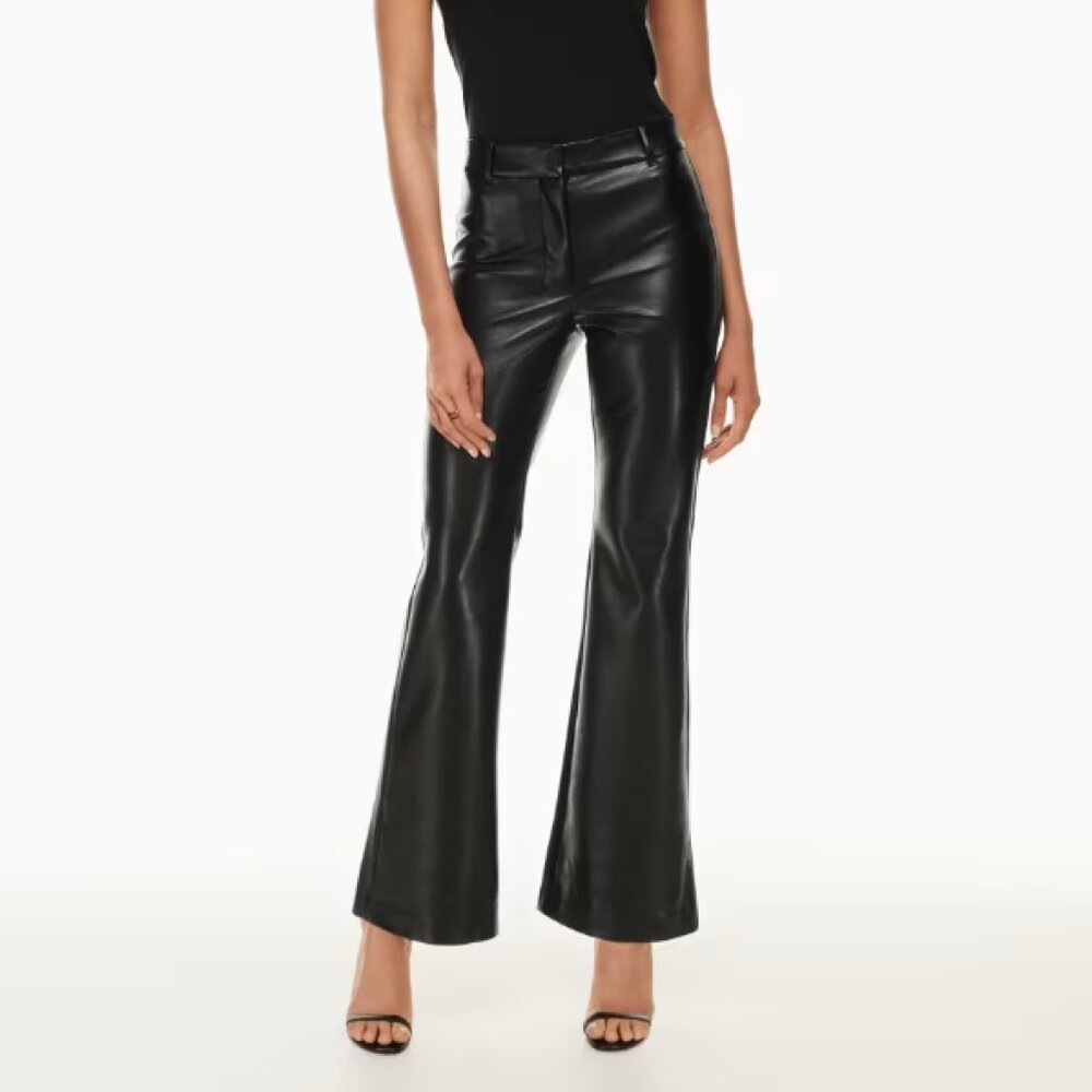 Aritizia faux leather flare pants size 4